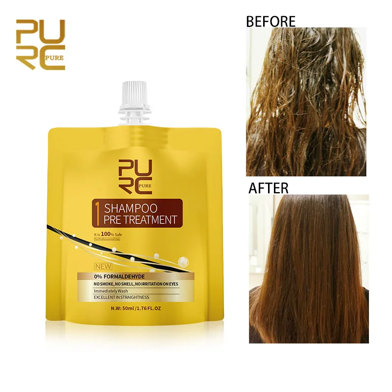 

PURC Formaldehyde Free Pre Treatment Shampoo 50ml No Smoke No Smell No Irritation Nourish Repair Dry Damage Hair Care Products