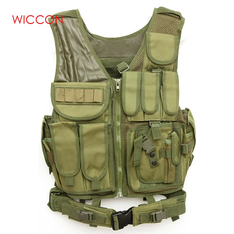

Equipment Military Tactical Army Polyester Airsoft Breathable Lightweight Vest for Camping Hiking Accessory