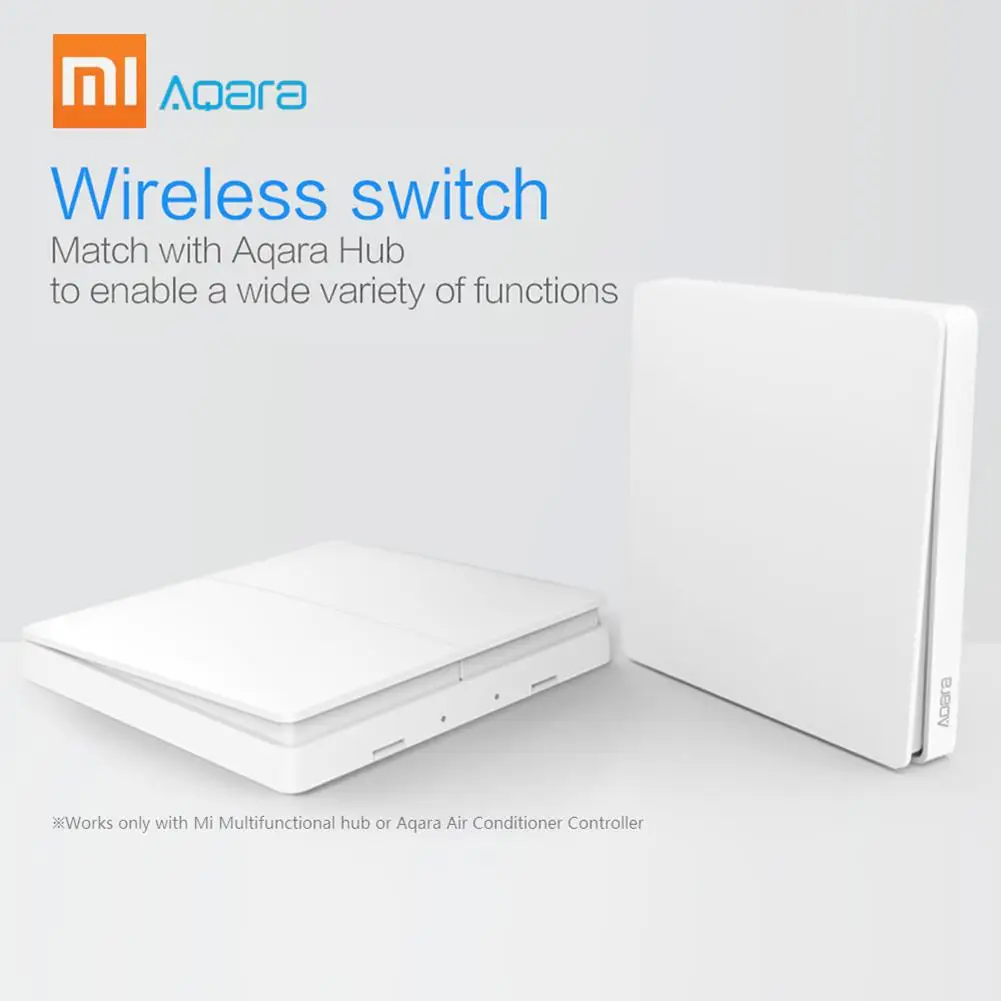 

HOT POP Aqara WXKG03LM Smart ZiGBee WiFi Wireless Remote Control Wall Switch
