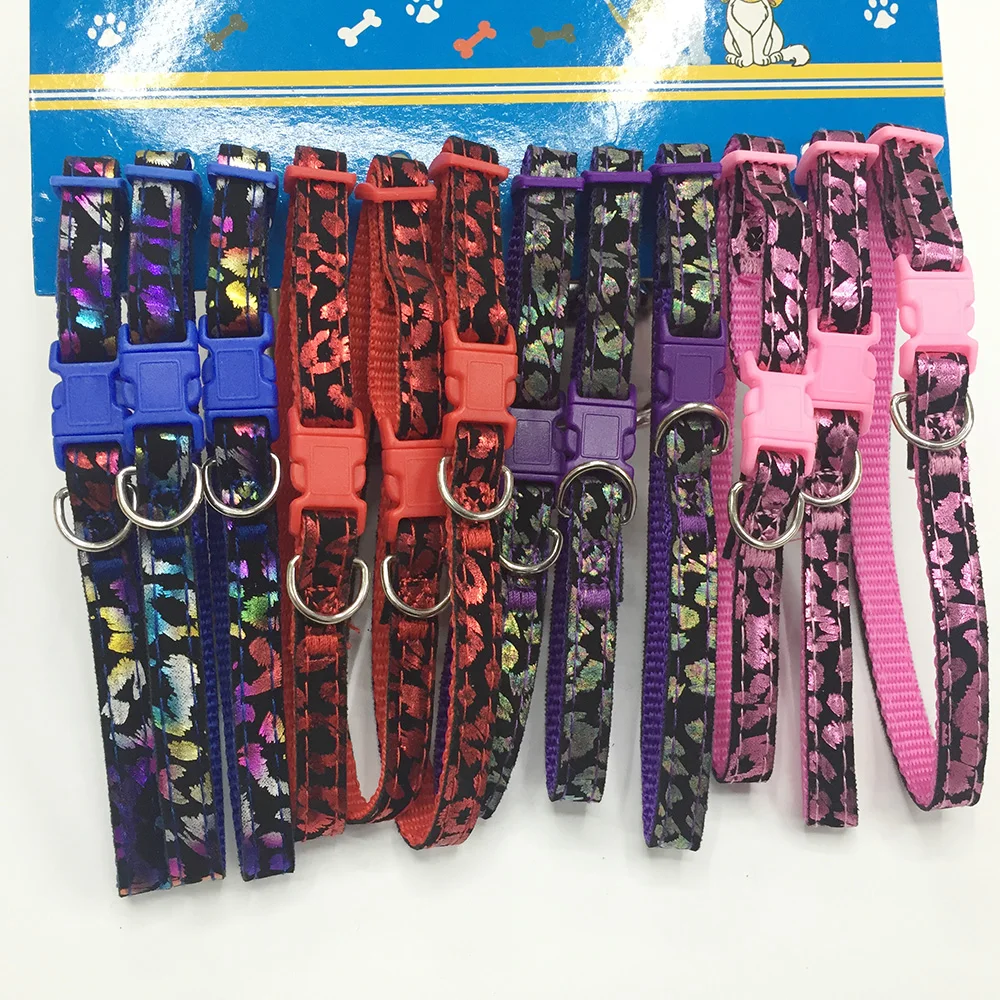 

2400 шт./лот, нейлоновые ошейники для собак, щенков, кошек, модная Регулируемая цепочка на шею с ошейником для домашних животных