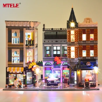 

MTELE LED Light kit For 10255 The Assembly Square Set City Building Block Light Set Compatible with 15019 (Not Include Model)