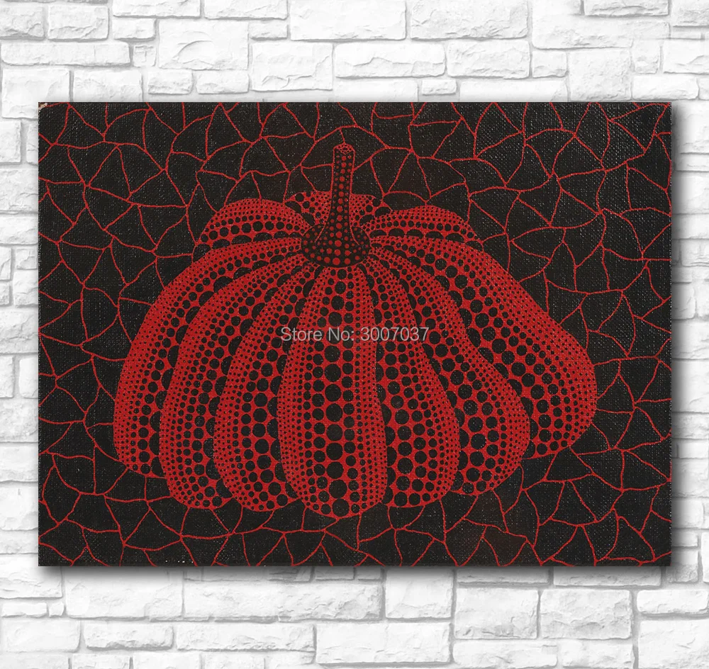 Print-Oil-Painting-Wall-painting-Yayoi-Kusama-PUMPKIN-4-Home-Decorative-Wall-Art-Picture-For-Living (1)