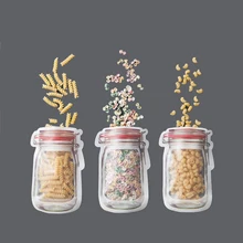 Размеры: S/M/L 4 шт./компл. путешествия стеклянная банка с завинчивающейся крышкой Еда Saver сумки для хранения Кухня Органайзер конфеты печенье закуски свежий сумки Еда нести мешок уплотнения