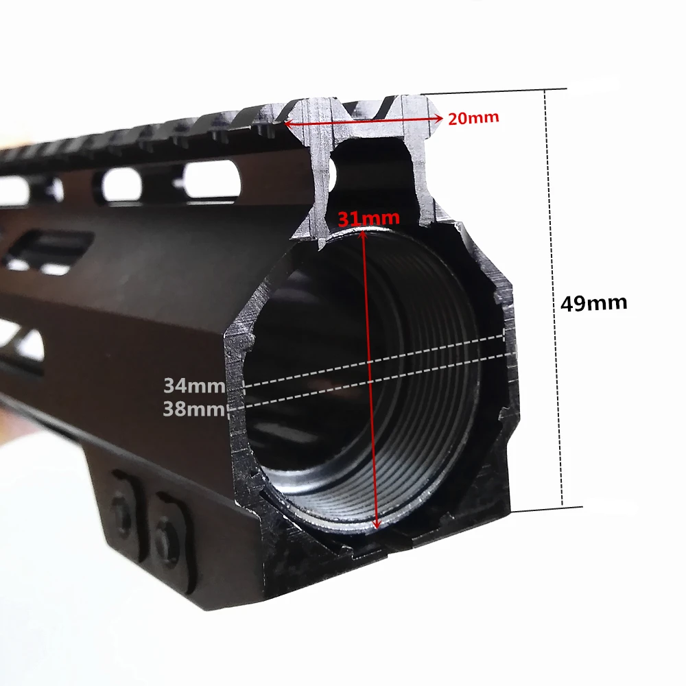 AR15 M Lok Mlok 7 &quot9&quot 10 &quot12&quot 13 5 &quot15&quot 17 &quot19&quot тонкий свободный поплавок LOK