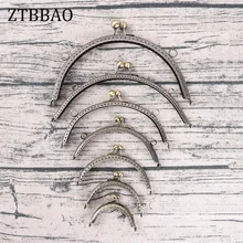 7Sizes DIY Craft bag making Wallet Clip Antique Brass Metal Purse Frame ring kiss clasp Handle for Bag