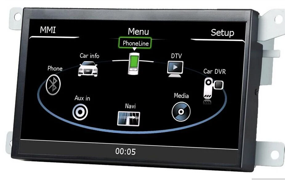 Top For Audi A4 Car GPS Navigation System Audio Player Video System with bluetooth touchscreen support steering wheel control 1