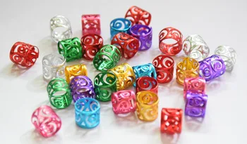

Free Shipping 1000Pcs/Lot Plated Flower Filigree Hair Dreadlock Bead Cuff Clip Adjustable Hair Braid Cuff Dreadlocks 8x9mm Dia.