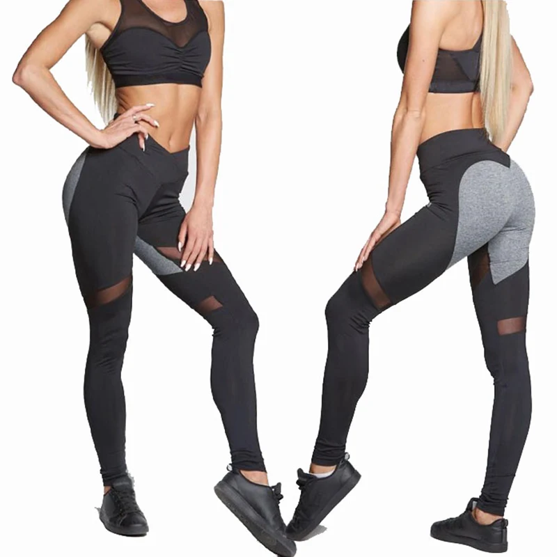 

Love Heart Shape Mesh Yoga Pants Running Gym Pants Women Fitness Leggings