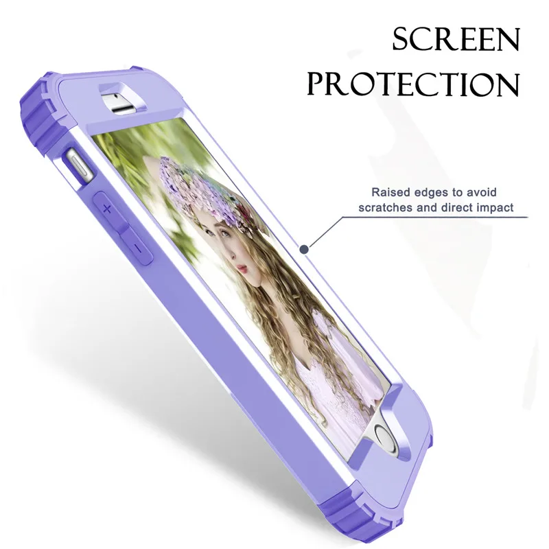 For iPhone7 Case Heavy Duty Hybrid Shockproof Armor Rugged Case For iPhone7Plus Cover Hard PC + Soft Rubber Silicone Phone Cases (4)