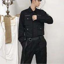 Мужские осенние модные панковские штаны, комбинезоны, комбинезон для мужчин, уличная одежда Харадзюку, брюки, сценическая одежда для мужчины-исполнители, цвет золотой, розовый