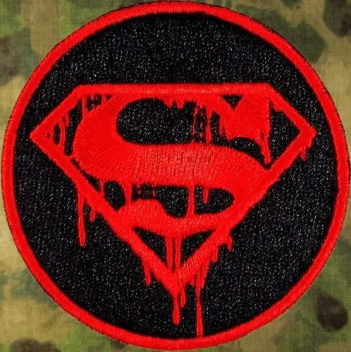 

SUPERMAN DEATH THE WALKING DEAD MORALE Movie Embroidered LOGO Iron On Patch Girl Emo Goth Punk patchwork accessories clothes
