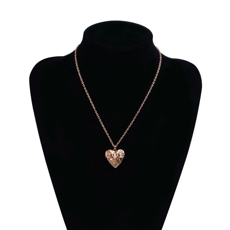 Креативный медальон в форме сердца фото секретный медальон ожерелье сплав золото серебро подвески для друзей и пар подарки ювелирные изделия