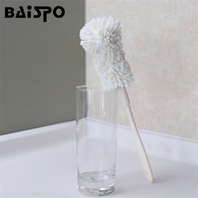 Щетка BAISPO с длинной ручкой для чистки чашек стеклянная щетка бутылок молоком