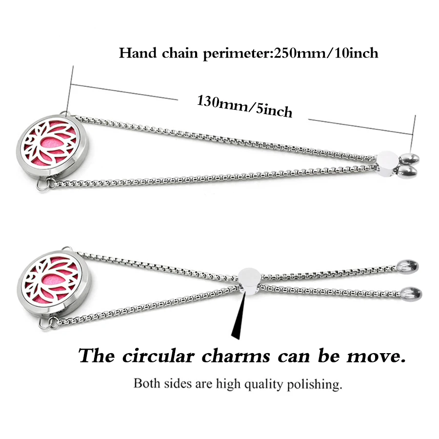 Essential Oil Diffuser Locket Perfume Bracelet Horse moon and star Adjustable Stainless Steel 30mm locket bangle 10pads | Украшения и