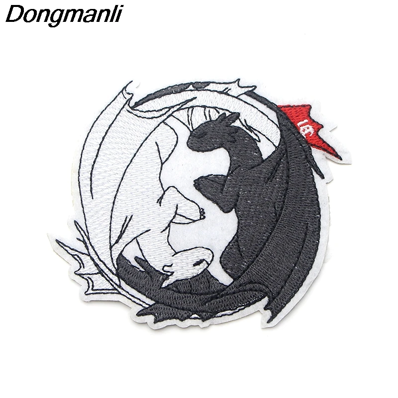 

P3476 Dongmanli How to Train Your Dragon Embroidered Anime Sew Iron on Applique Badge for Clothes