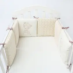 Детская кровать бампер хлопок/плюшевые детские постельные принадлежности для новорожденных малышей Детская кровать вокруг белье выступ