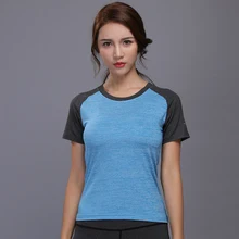 Женская быстросохнущая спортивная рубашка, профессиональные дышащие упражнения с коротким рукавом, Йога Топ футболки для занятия в тренажёрном зале бег фитнес