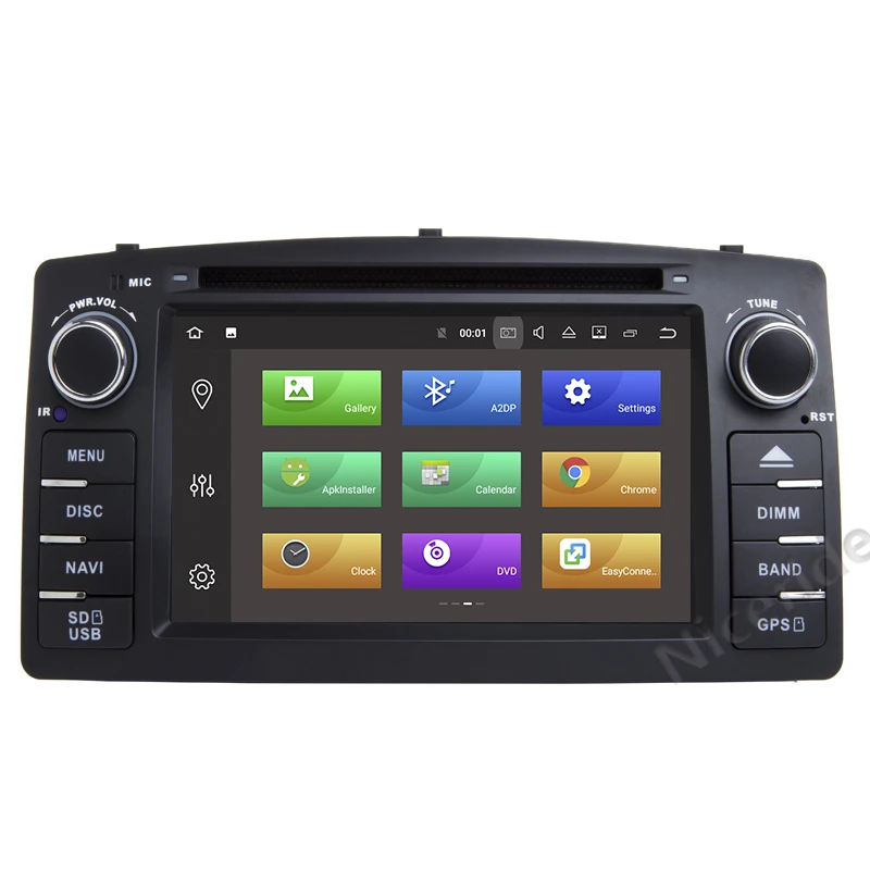 Sale 2 din Android 8.0 4G car dvd player For Toyota Corolla E120 BYD F3 multimedia player stereo GPS radio navigation autoradio wifi 1