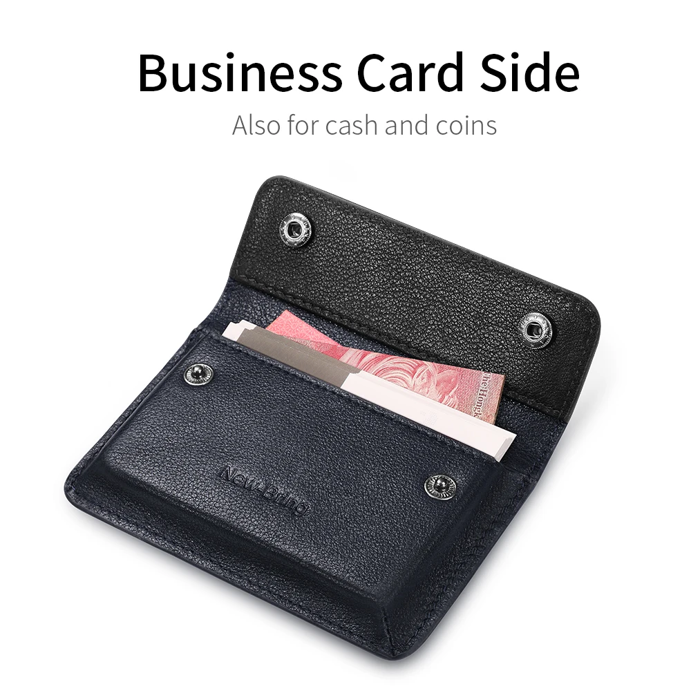 NewBring Genunie кожаный модный мини-кошелек сумка бизнес-держатель для карт ID Bank Кредитная карта кошелек для мужчин женщин мужской женский
