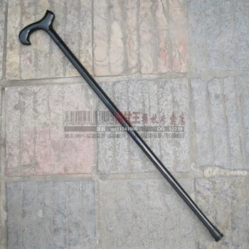 

European black cane wood wooden stick man portable can decoration copper