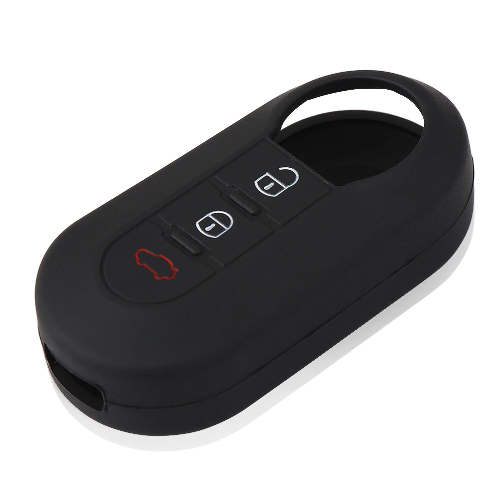

3 BUTTON FIT FOR FIAT 500 PANDA PUNTO BRAVO LANCIA YPSILON STILO DUCATO DELTA SHELL HOLDER SILICONE REMOTE KEY COVER CASE FOB