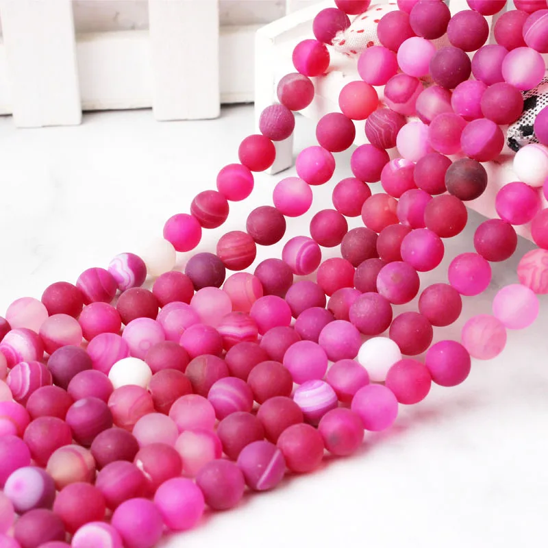 LanLi 6/8/10/12mm Natural The Rosy Red Stripe/Cat Eye Stone Loose Beads DIY Men's and Women's Bracelet Necklace Accessories |