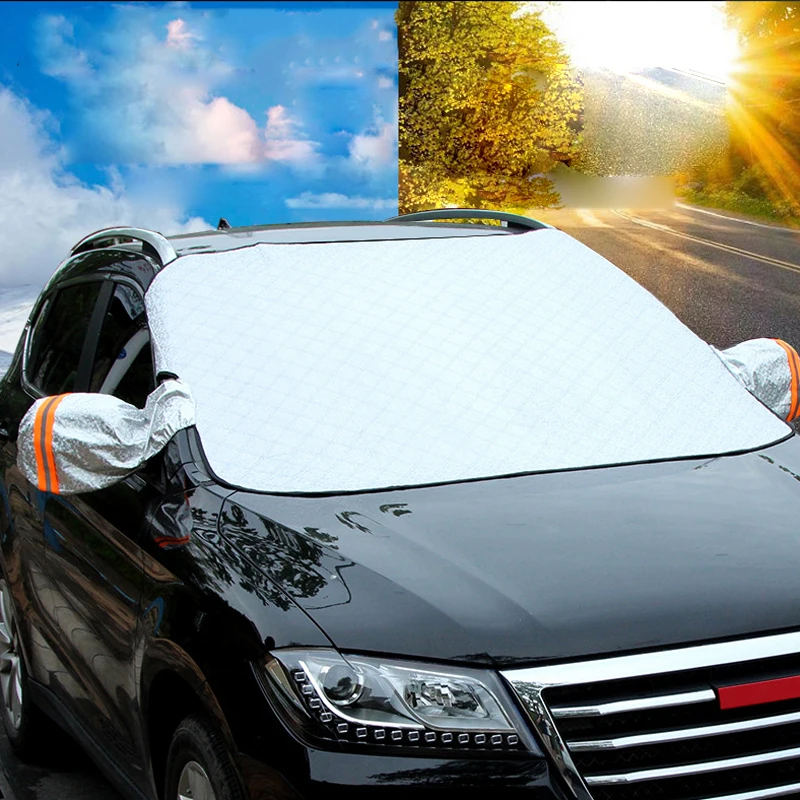 Universal Car Snow Cover Winter Windshield Sunshade Outdoor Waterproof Anti  Ice Frost Auto Protector Automobiles Exterior Cover