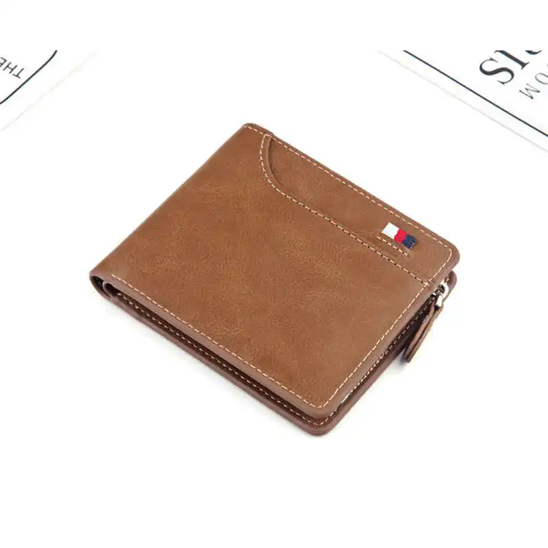 SM081-2brown Nono. ONEPAUL, кожаные тонкие Кошельки Мини мини, мини- кошельки, Волшебный держатель для карт, мужские кошельки, сумка денег, Мужской винтажный черный короткий, маленький - Цвет: SM081-2brown