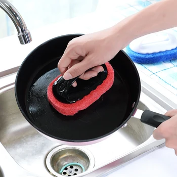 

Home Strong Decontamination Bath Brush Magic Sponge Tiles Brush kitchen Supplies Wash Pot Clean Brush Sponge Cleaning Brush