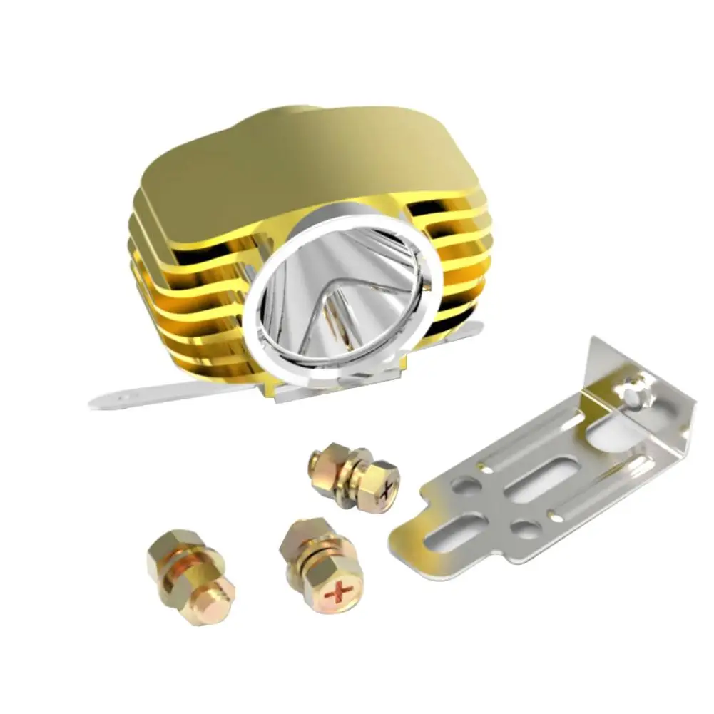 

Car Motorcycle Motorbike Bright LED Headlight Drive Front Fog Lamp Spotlight Copper + Aluminum