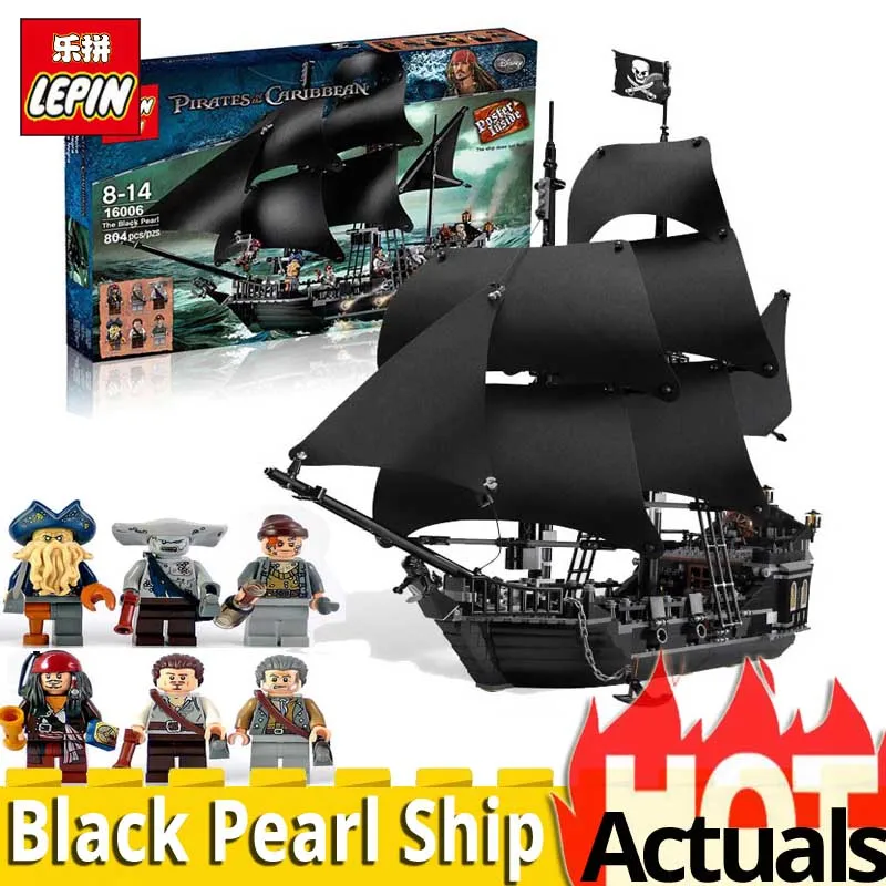 

DHL LEPIN building blocks 16006 Pirates of the Caribbean the Black Pearl Ship model building kit brickheadz 4184 Birthday Gifts