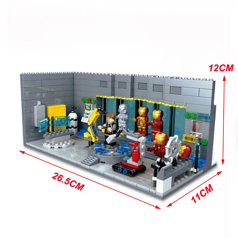 

Compatible with Legoing Avengers Series Underground Laboratory Base building blocks Super Heroes Infinity War with figure block