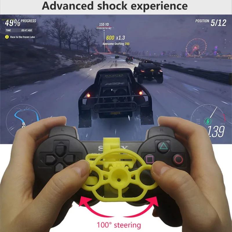 New PC Computer Racing Game Controller Steering Wheel Simulation Simulation Driver For PS4 PS3 Ouka Horizon