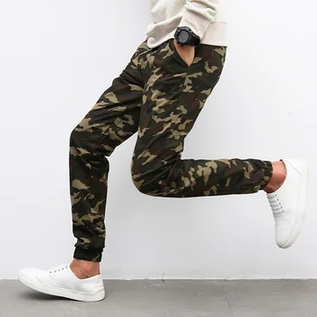 

M-5XL 2016 Mens Jogger Autumn Pencil Harem Pants Men Camouflage Military Pants Loose Comfortable Cargo Trousers Camo Joggers
