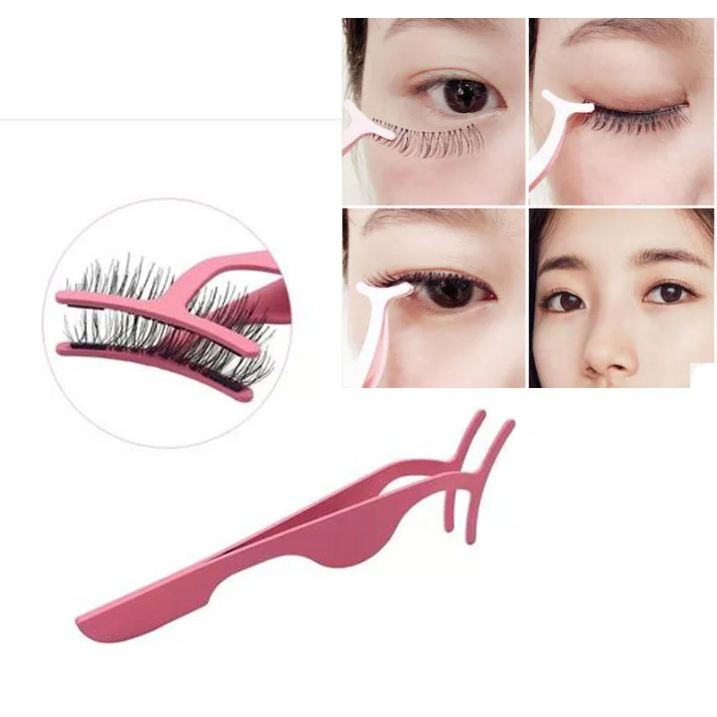 

False Eyelash Tweezers Fake Eye Lash Applicator Eyelash Extension Curler Nipper Auxiliary Clip Clamp Makeup Forceps Tools