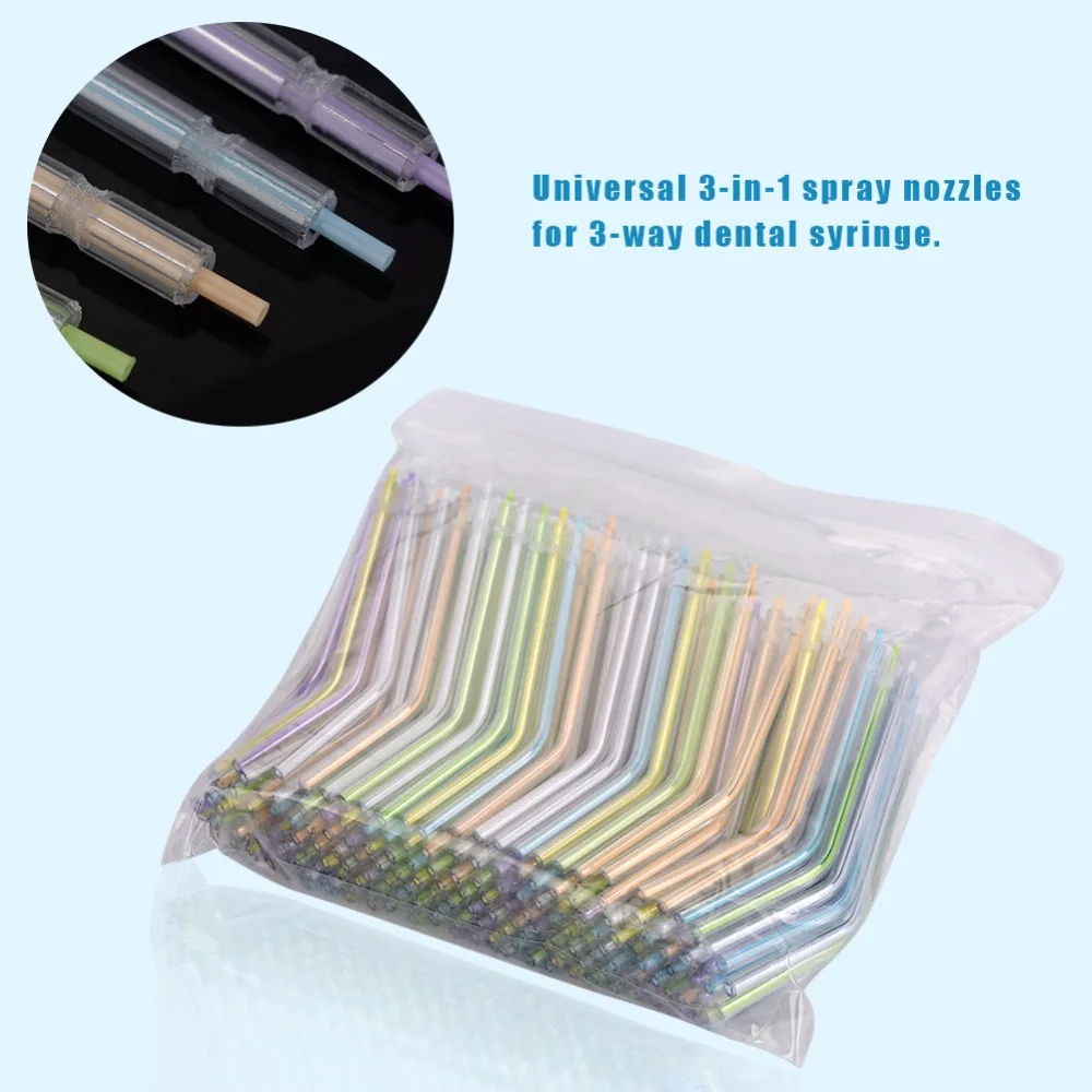 

200PCS/400pcs Dental Air Water Spray Nozzles Tips Tubes Disposable For 3-Way Triple Syringe Teeth Whitening Dentist Instrument