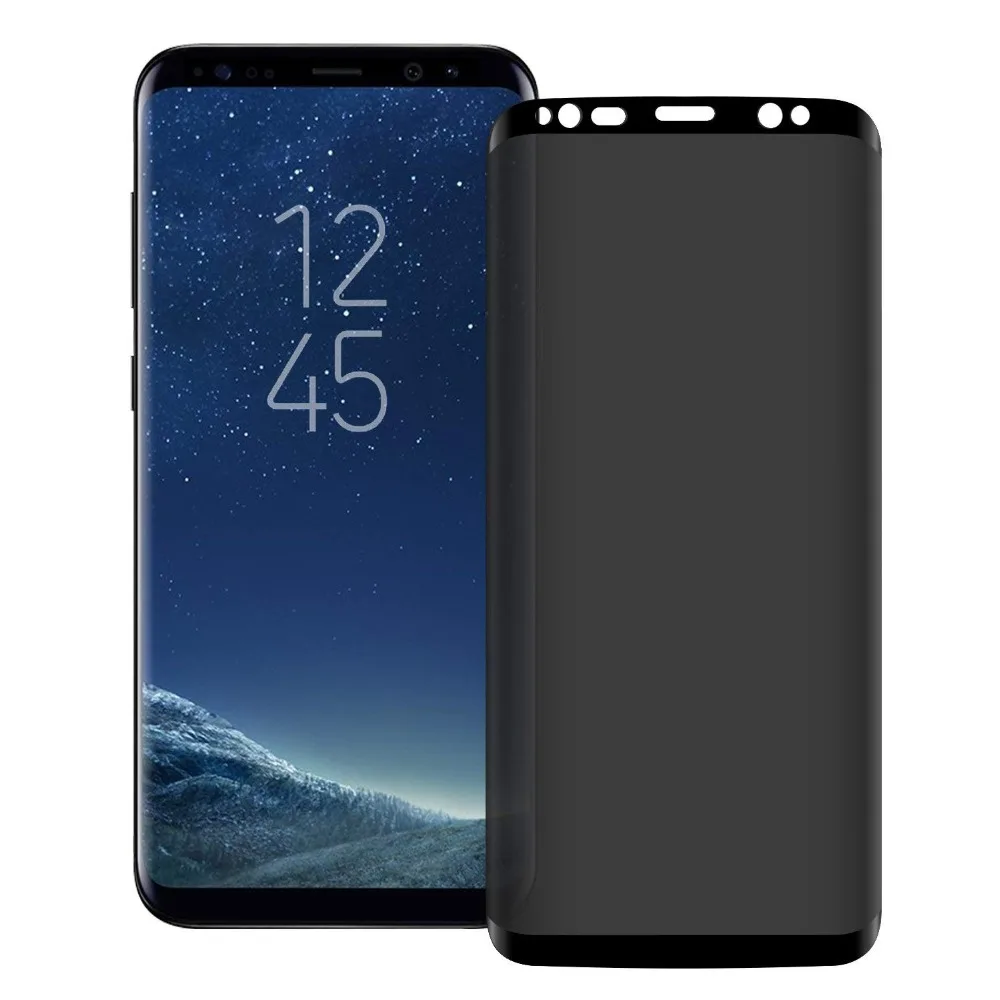 3D полное покрытие конфиденциальности антибликовое стекло для SAMSUNG Galaxy note8 note9 S8 S9 PLUS S8 PLUS анти подзорная труба протектор экрана