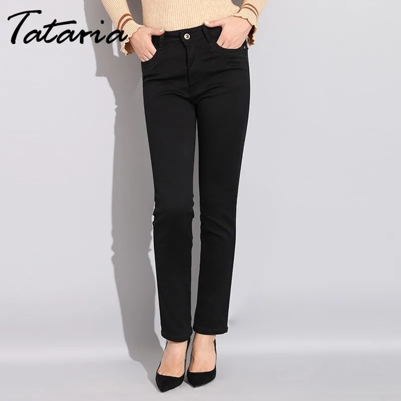 Tataria High Waist Women Black Jeans Plus Size Stretch Mom Skinny Jeans For Women Autumn Winter Jeans With High Waist Jean Femme Tataria High Waist Women Black Jeans Plus Size Stretch Mom Skinny Jeans For Women Autumn Winter Jeans With High Waist Jean Femme