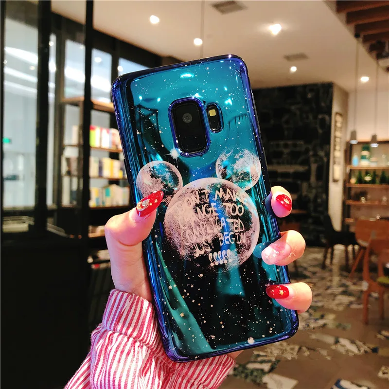 DCHZIUAN Case For Samsung Galaxy S8 S9 NOTE 8 9 Phone Case Cute Mickey Planet Moon Soft Cover for Samsung S10 S8 S9 Plus Case