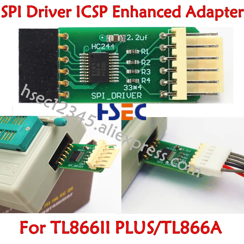New SPI DRIVER, ICSP Enhanced Adapter for XGecu TL866II PLUS Minipro