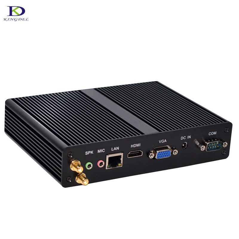 Мини-ПК без вентилятора металлический чехол HDMI VGA Intel CPU Celeron J1900 четырехъядерный