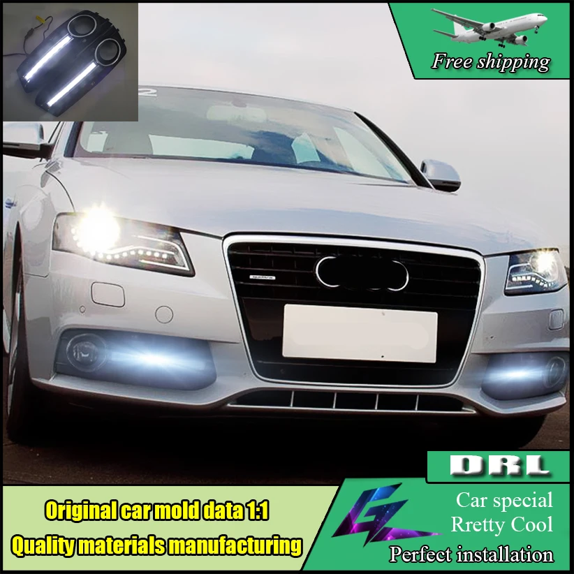 2 pcs Car Styling LED DRL For Audi A4 A4L B8 2009 2012 LED DRL Daytime