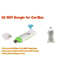 Портативный Wi-Fi HSPA+ Мобильная точка доступа 3 г автомобилей, Wi-Fi 7.2 Мбит/с Автомобильное зарядное устройство