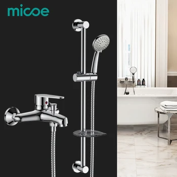 

2017 Micoe Bathtub Faucet Bathroom Brass Shower Set 150mm In-wall Mount Hot & Cold Water Short Mixer