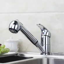 Хорошее 8401 оптом и в розницу хромированной латуни воды Мощность Кухня краном вытащить сосуд Раковина Смеситель