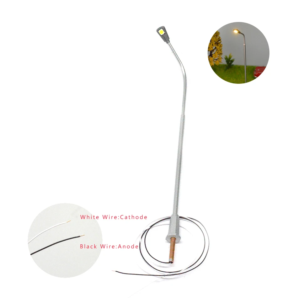 

new products 1/150 Model street lights white light LED,model lamppost