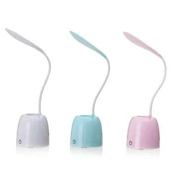 

Creative Student Eye desk Lamp LED With Pen Holder USB Charging Desk Lamp Three-Speed Touch Bedside Lamp