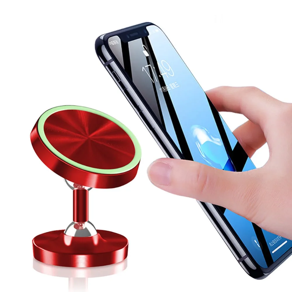 Two Way Adjustable Car Phone Holder Luminous Magnetic Holders 360 Degree Magnet Universal in Mobile Mount Desk Stands | Мобильные