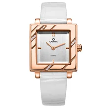 Роскошные Брендовые Часы Для женщин модные повседневные платья Кварцевые часы белый кожаный ремешок, водонепроницаемые, relogio feminino CASIMA#2611