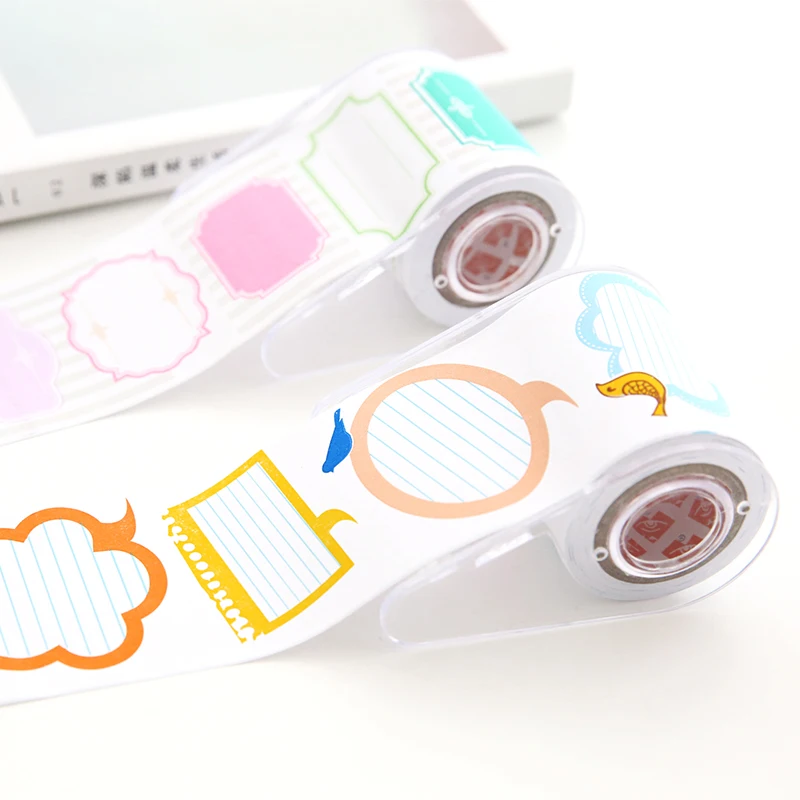 Color Dialog Box Memo Pad Sticky Notes Cute Paper Tape 6m/roll Self Adhesive Sticker Kawaii Stationery Office & School Supplies |